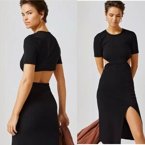 Bordeaux by Anthropologie Cut-out A-line Midi Dress- Women’s Small